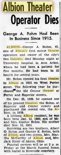 Bohm Theatre - 26 DEC 1951